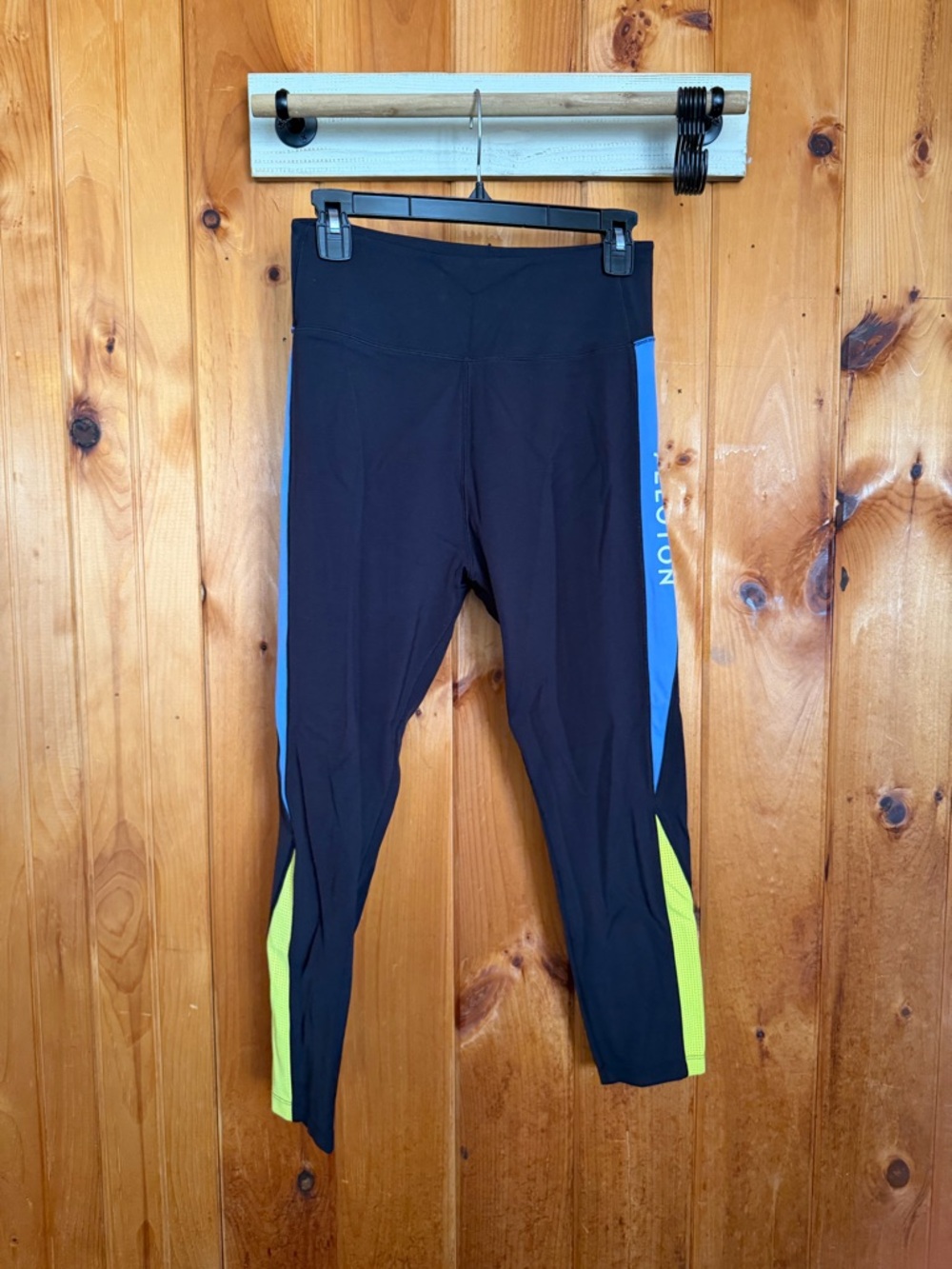 Peloton Black Athletic Leggings with Interior Logo